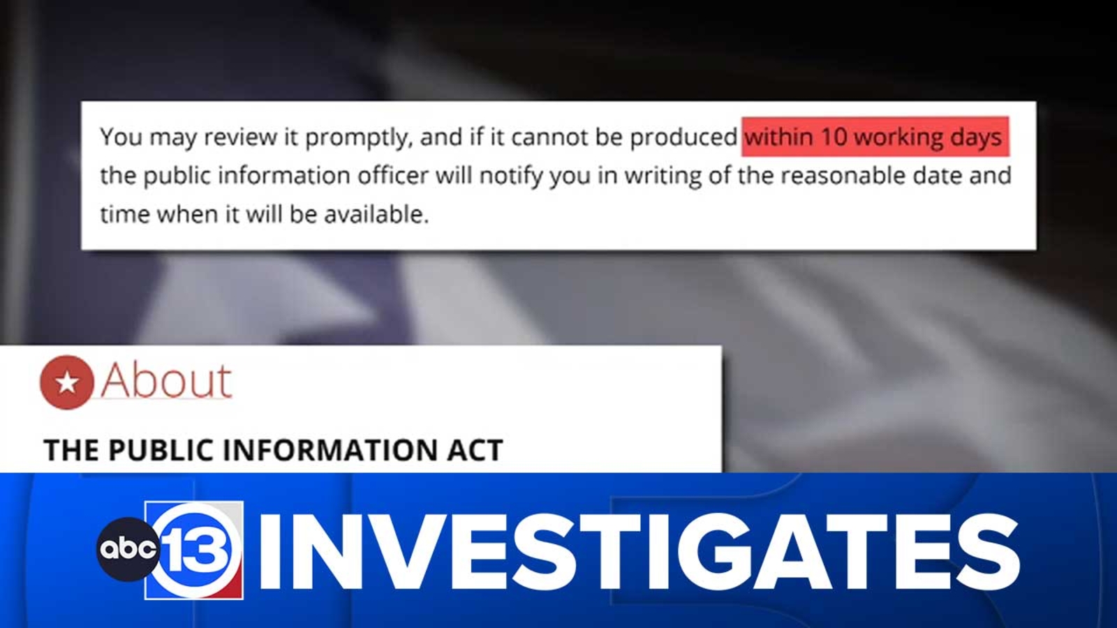 13 Investigates how open records law helps shine a light on government ...