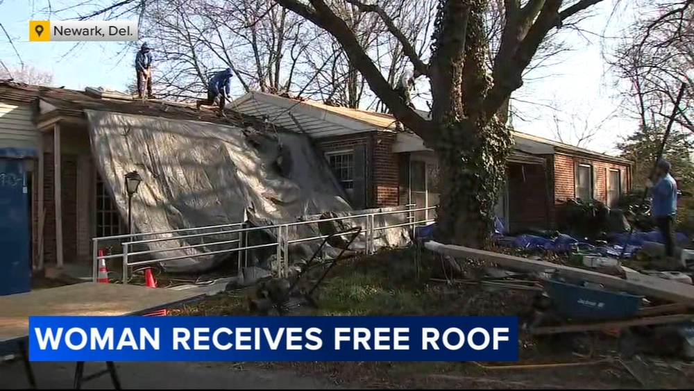 Retired military teacher receives free roof thanks to Delaware nonprofit