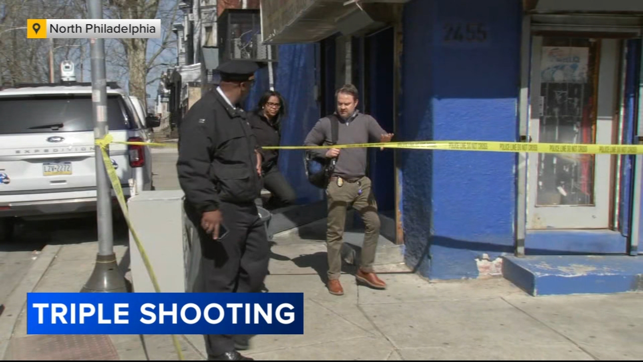3 men rushed to the hospital after gunfire erupts in North Philadelphia