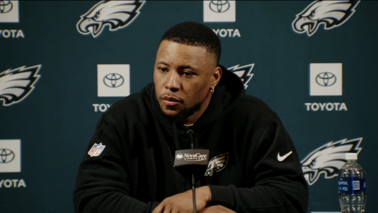 New Eagles RB Saquon Barkley holds news conference