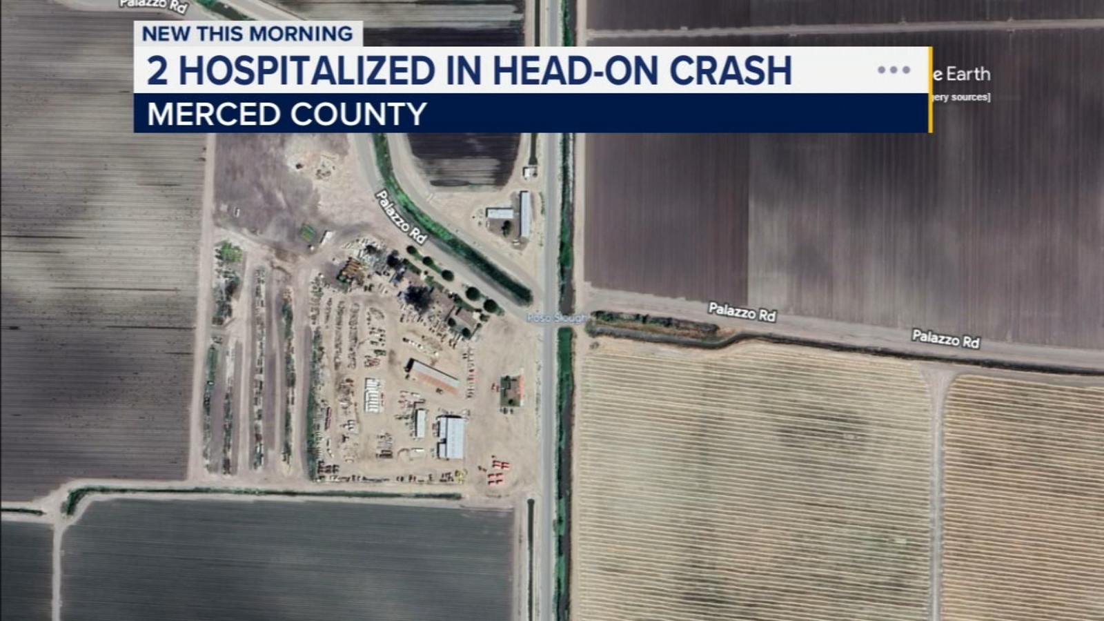 2 hospitalized following head-on crash in Merced County, CHP says