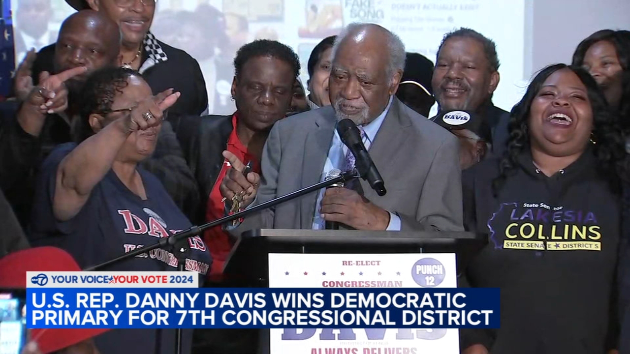 US Rep. Danny Davis defeats 4 primary challengers, AP projects