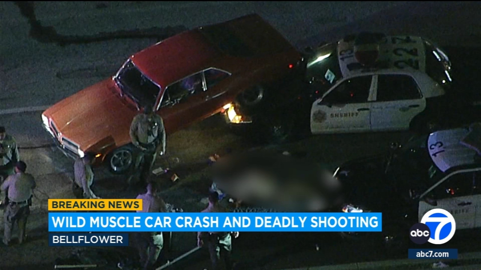 Authorities investigating deputyinvolved shooting, muscle car crash in