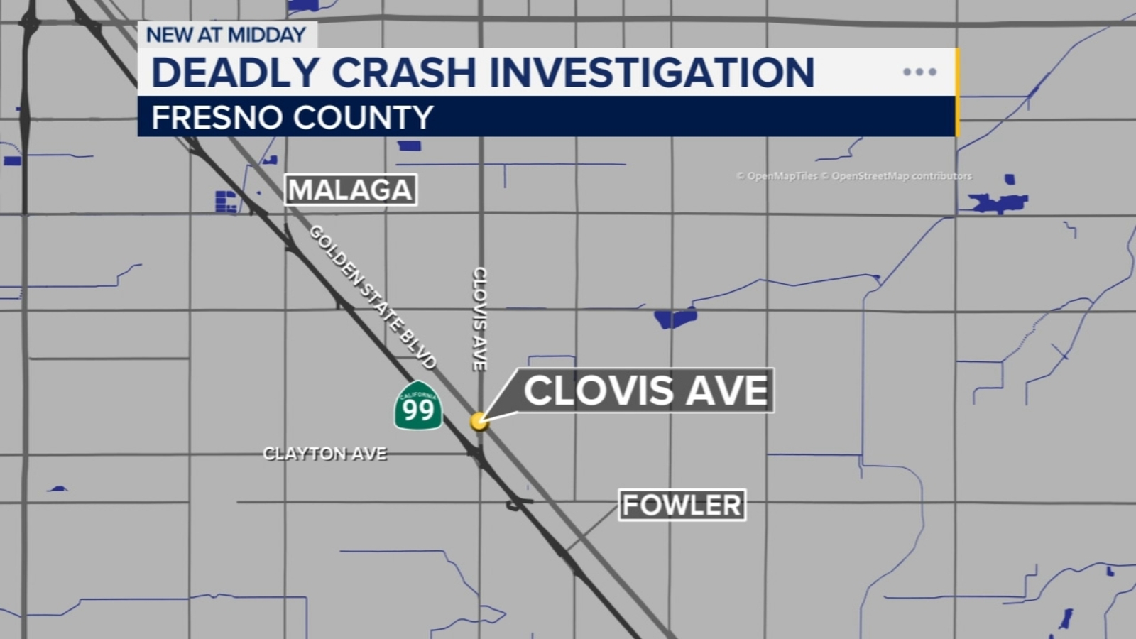 12-year-old boy killed in crash in Fresno County, CHP says