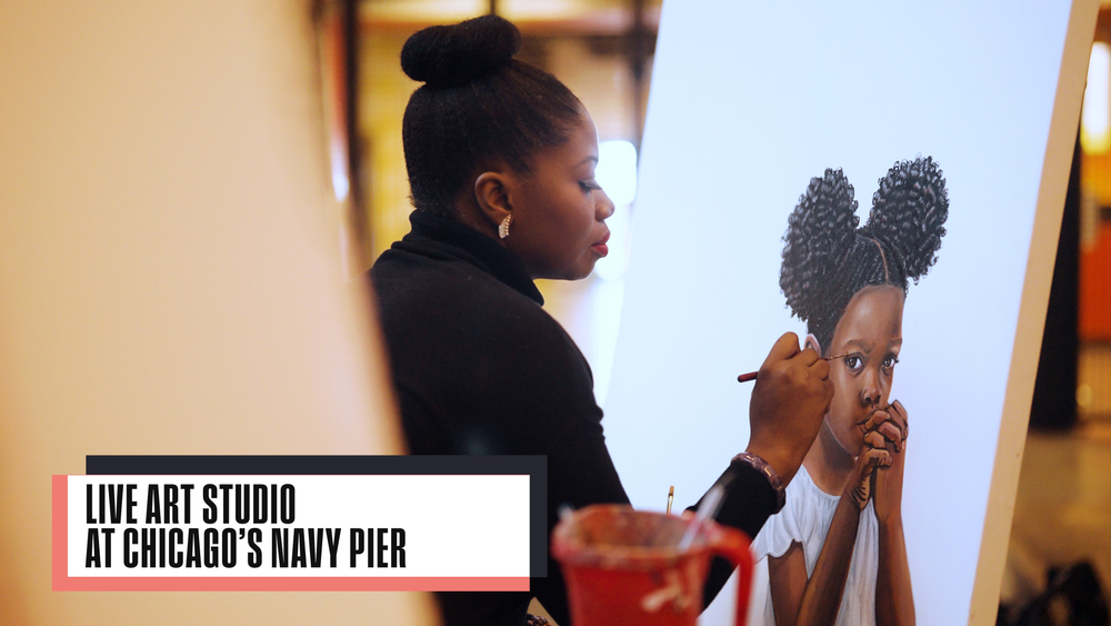Women-led live art studio now at Chicago's Navy Pier