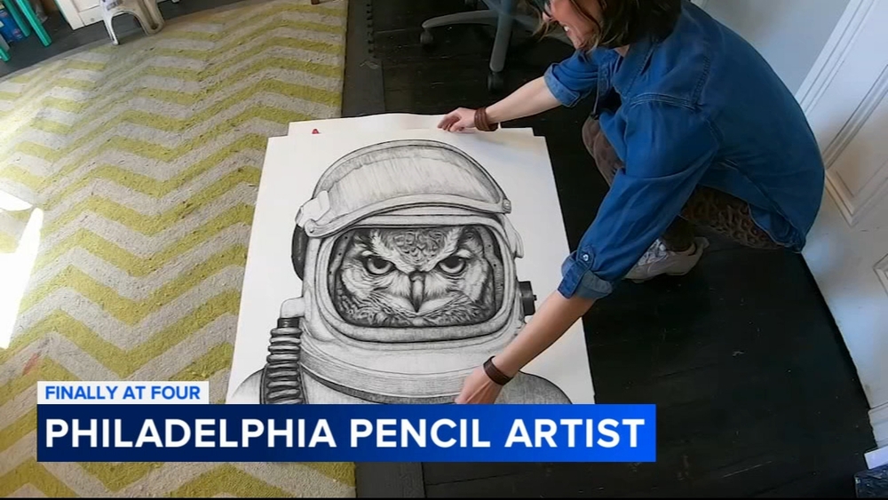 Philadelphia artists wows crowds with stunning pencil drawings