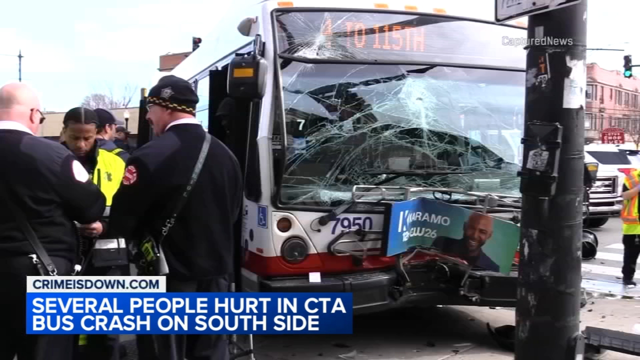 13 injured, 3 seriously, in CTA bus crash on South Side