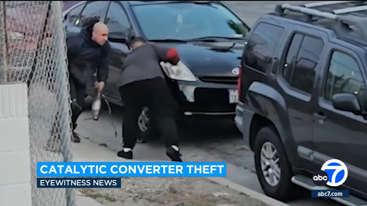 Catalytic converter theft caught on camera in Lawndale