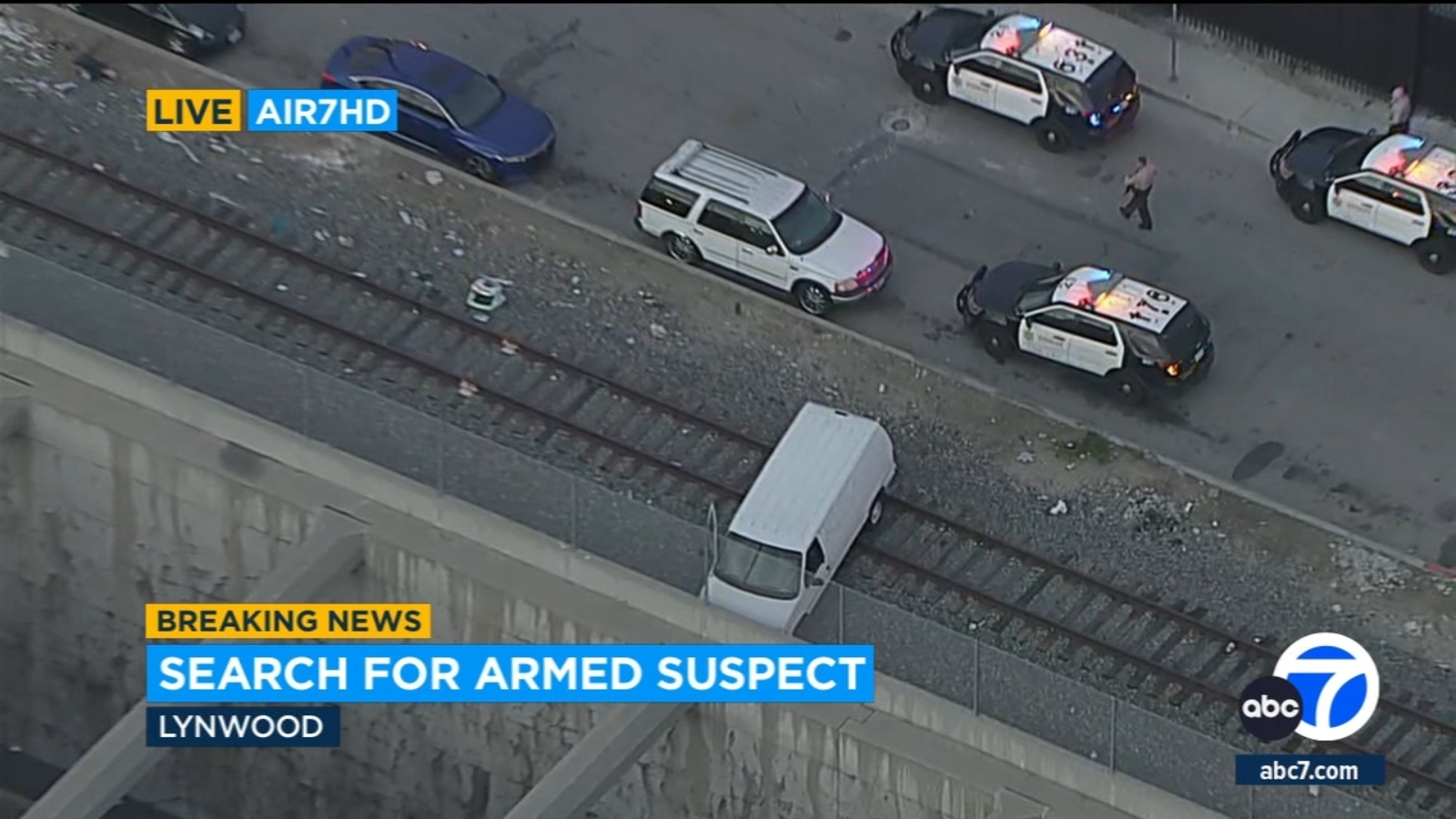 Search for armed suspect underway in Lynwood ABC7 Los Angeles