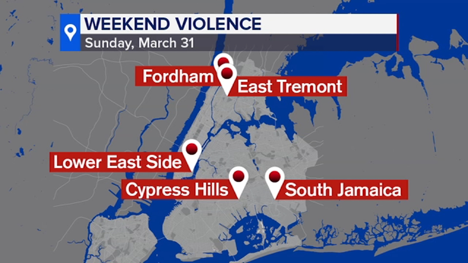NYC shootings leave 3 dead during violent Easter Weekend - ABC7 New York