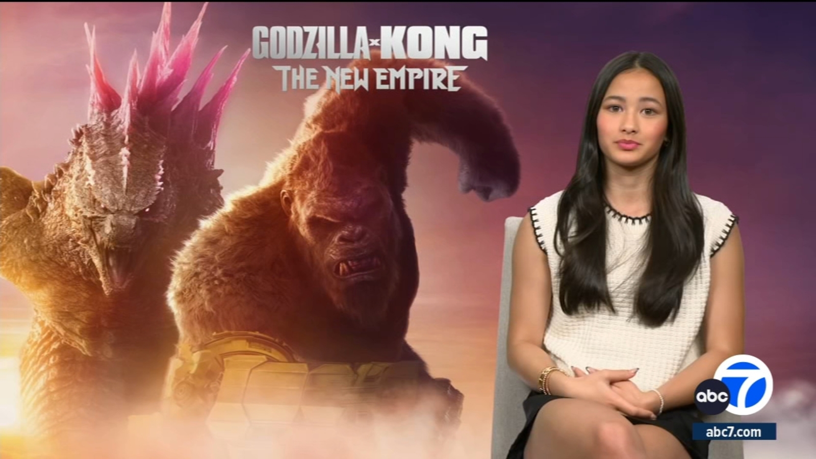 Young actress Kaylee Hottle holds her own on the big screen opposite Godzilla, Kong, veteran