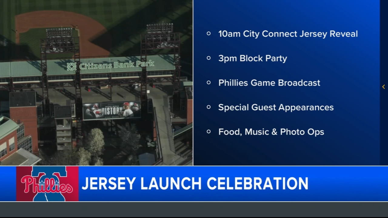 Phillies to debut City Connect jerseys, celebrate with Block Party
