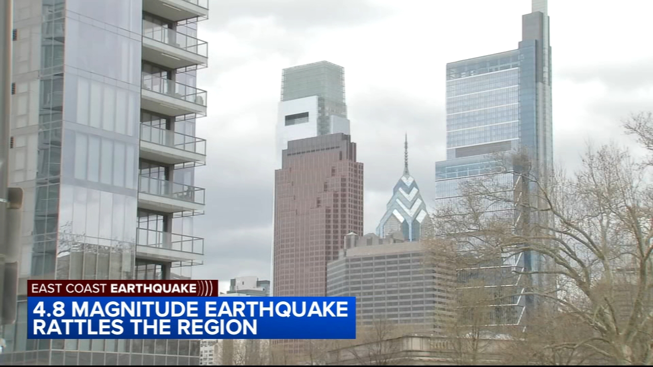 Philadelphia rattled by earthquake with epicenter 60 miles away in northern New Jersey