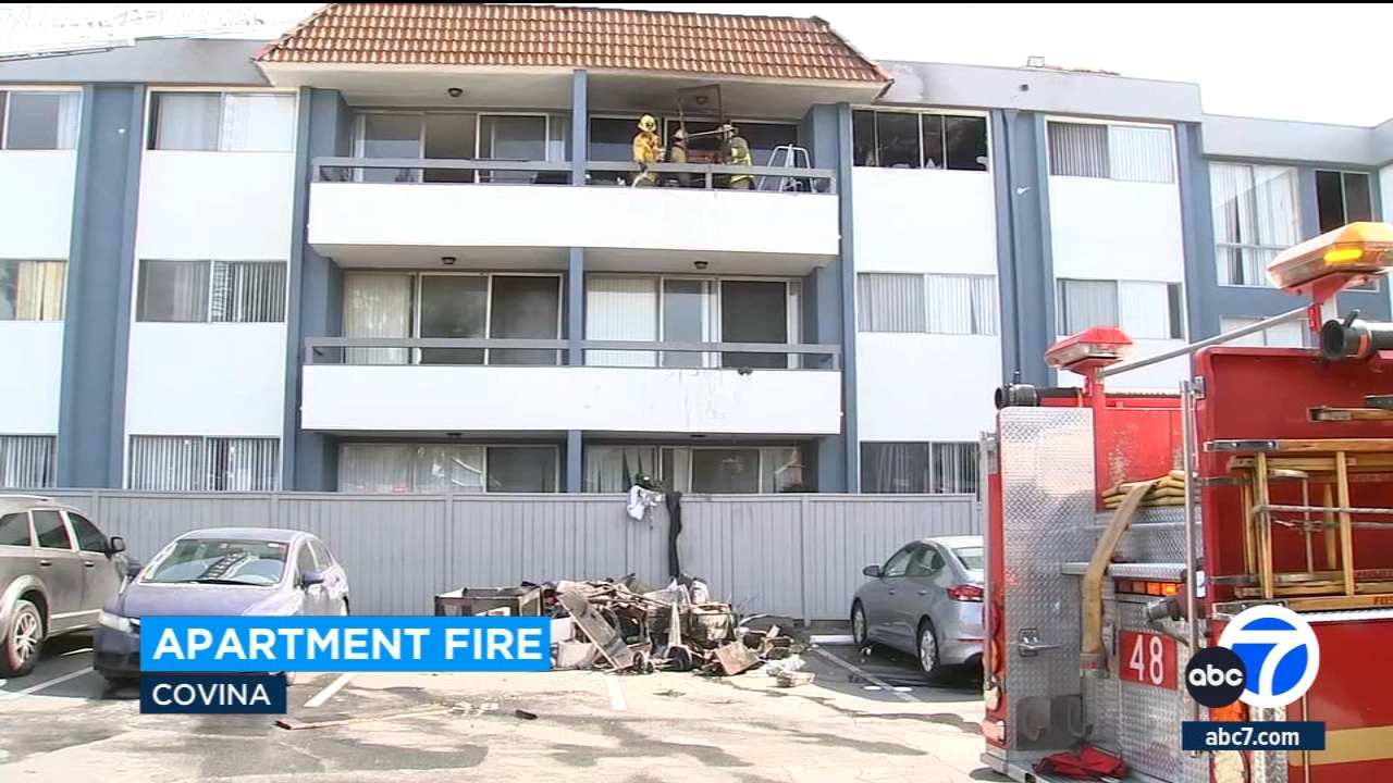 Fire damages Covina apartment building, sending 10 people to hospital