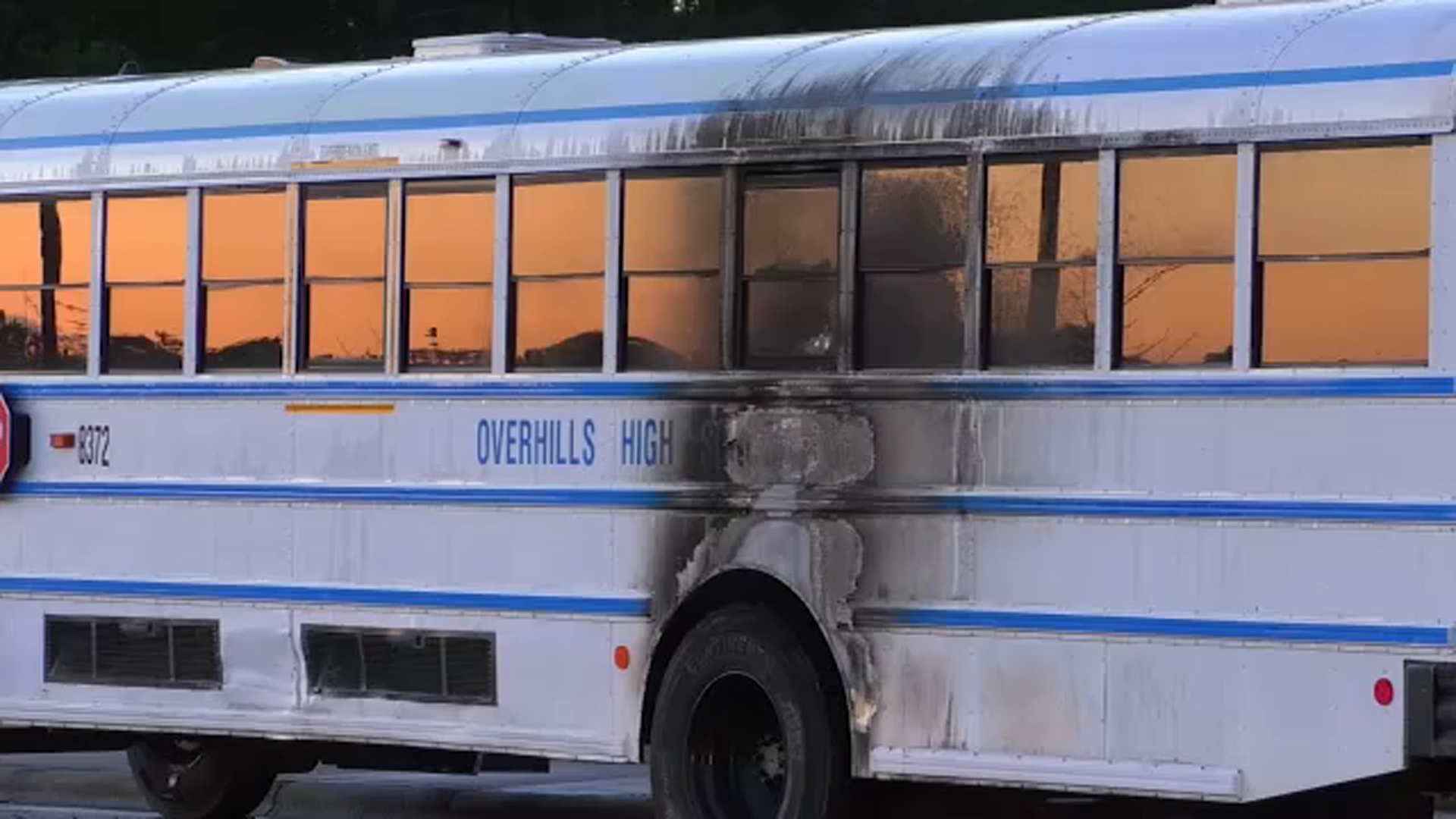 6 students, driver escape activity bus fire after hearing loud 'boom'