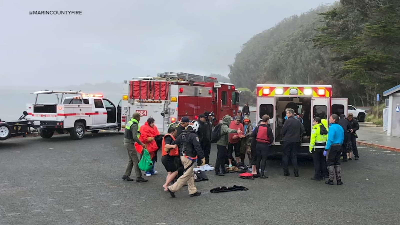 7, including child, rescued after boat capsizes in Tomales Bay in Marin