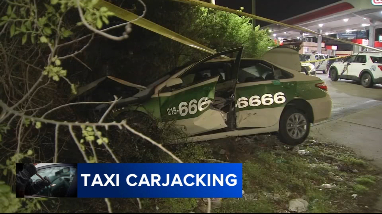 Man accused of attacking, carjacking taxi driver before crashing car