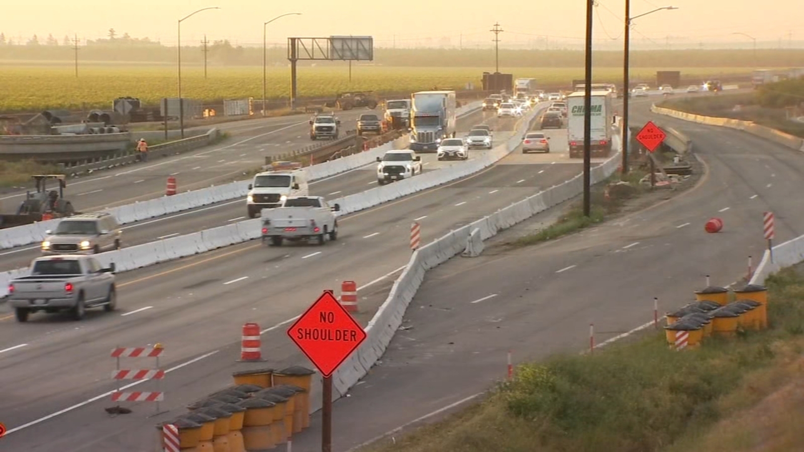 Work on Highway 99 northbound lanes near Avenue 12 begins
