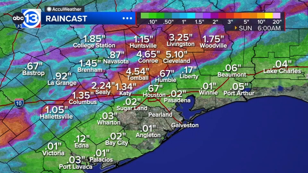Cold front expected after storms blow through Houston area