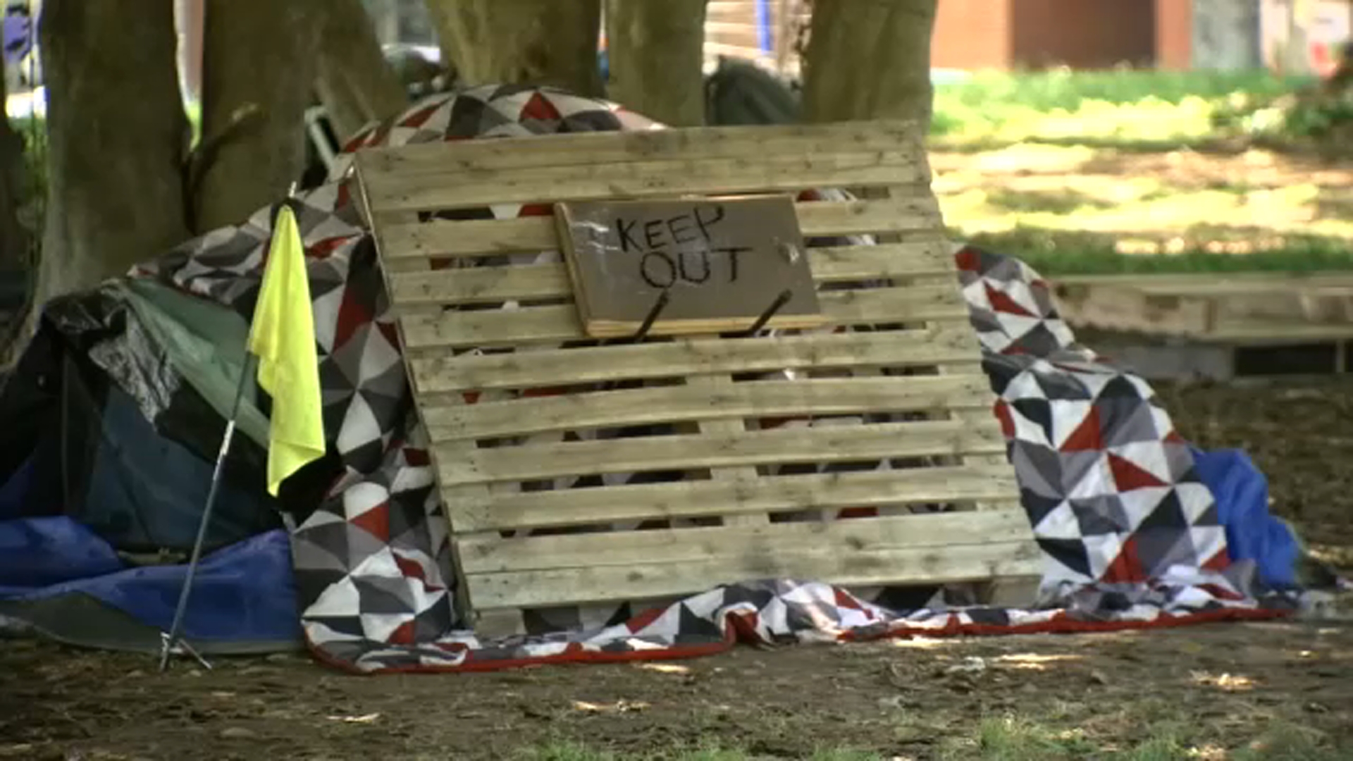 People living in tents off U.S. 70 told to vacate the area