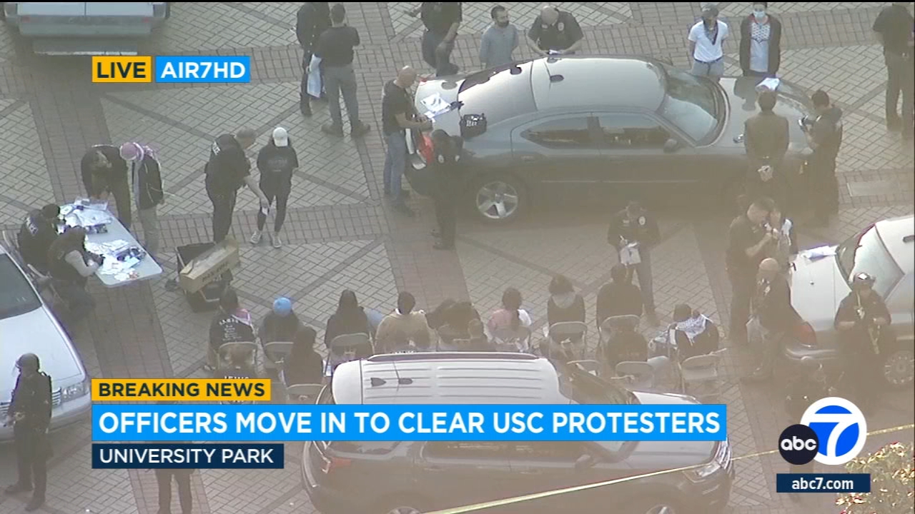 LAPD makes arrests following pro-Palestinian protest at USC