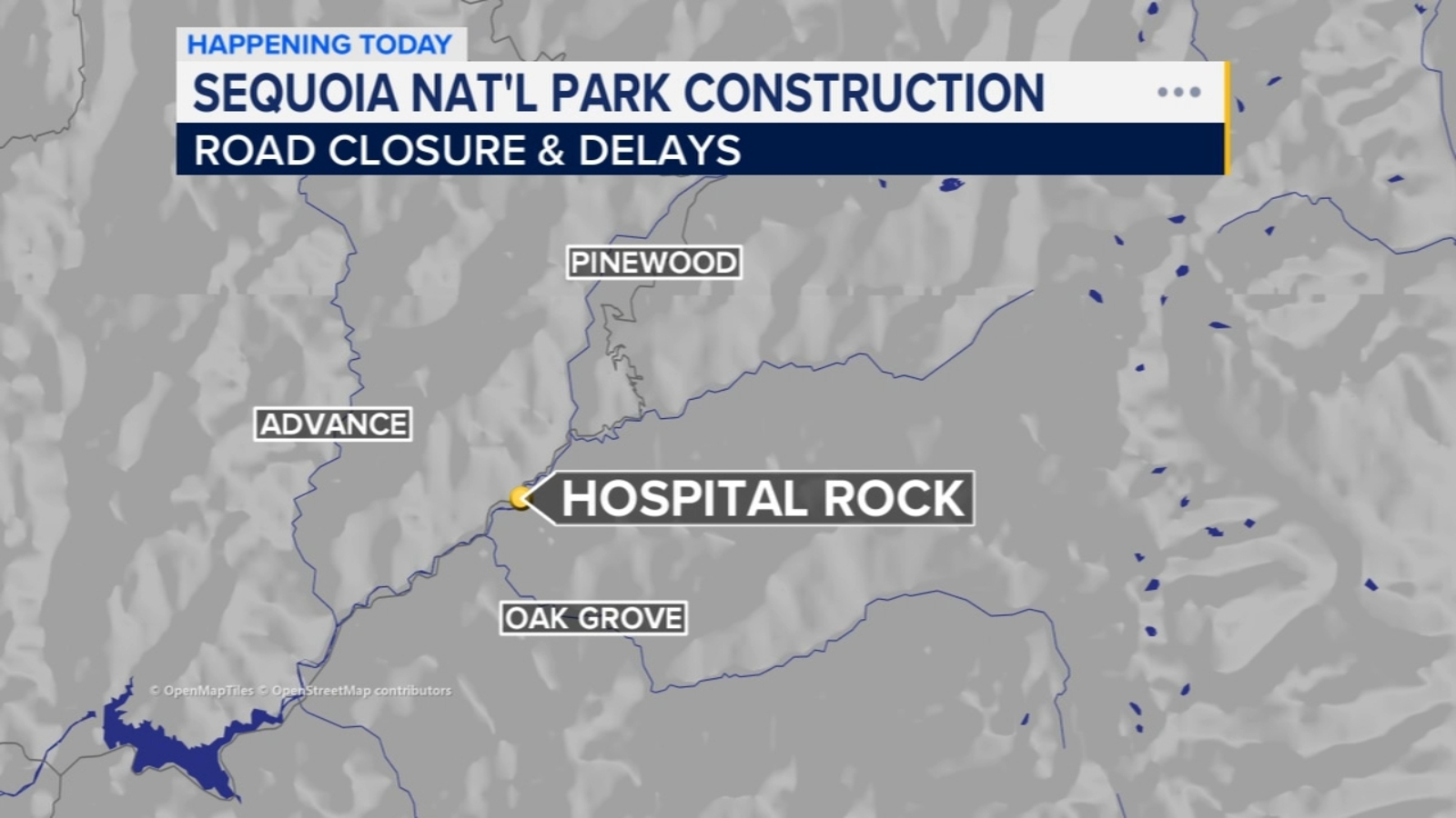 Construction to repair section of Generals Highway in Sequoia National Park