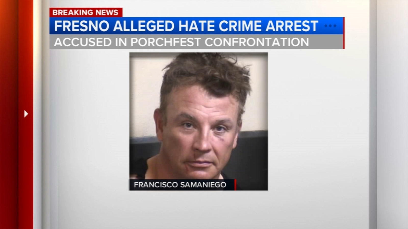 Man arrested for hate crime incident at 'Porchfest' in Fresno's Tower District, police say