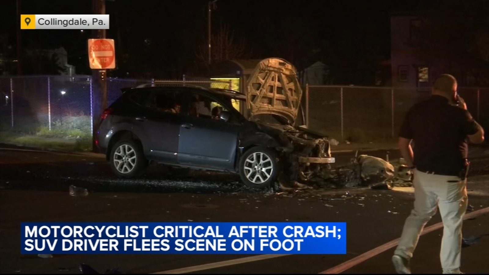 SUV driver sought after fiery crash involving motorcycle in Collingdale ...