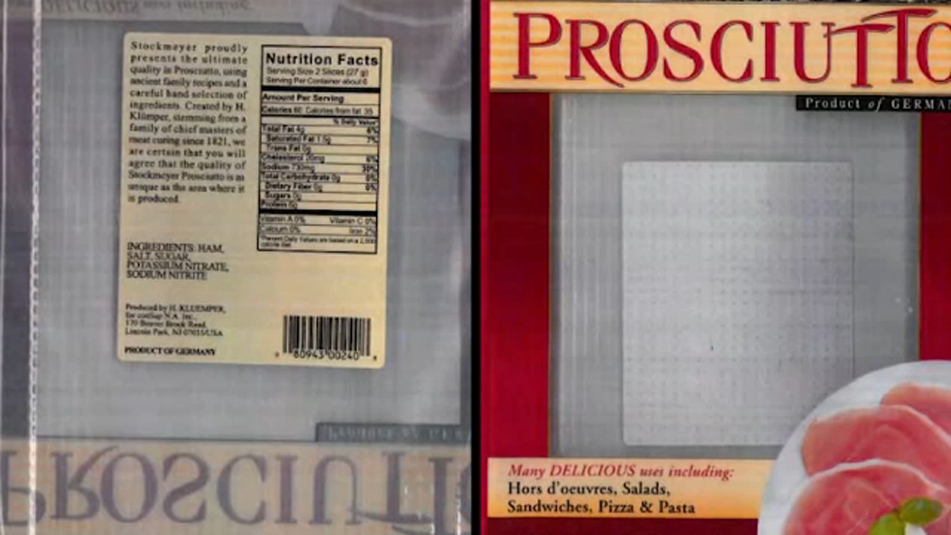More than 85K lbs. of ready-to-eat sliced prosciutto recalled: USDA