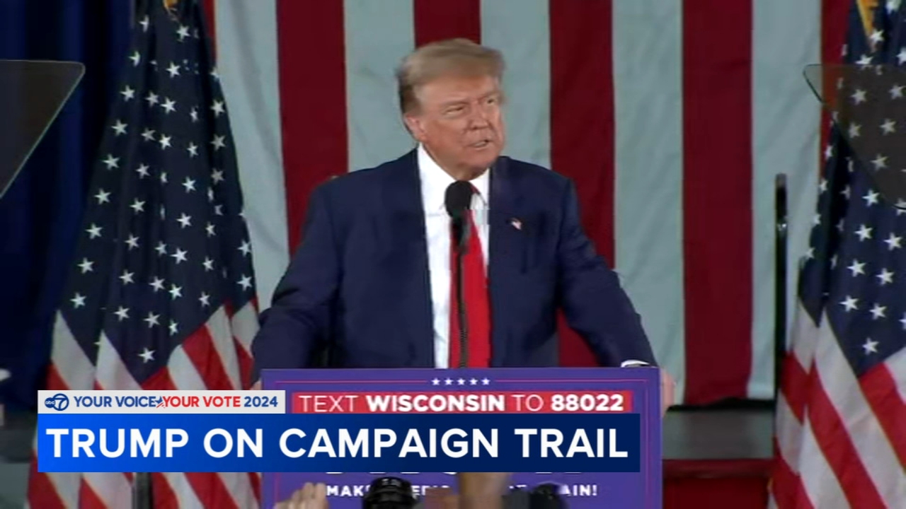 Trump focuses on economy, immigration at Waukesha, Wisconsin rally