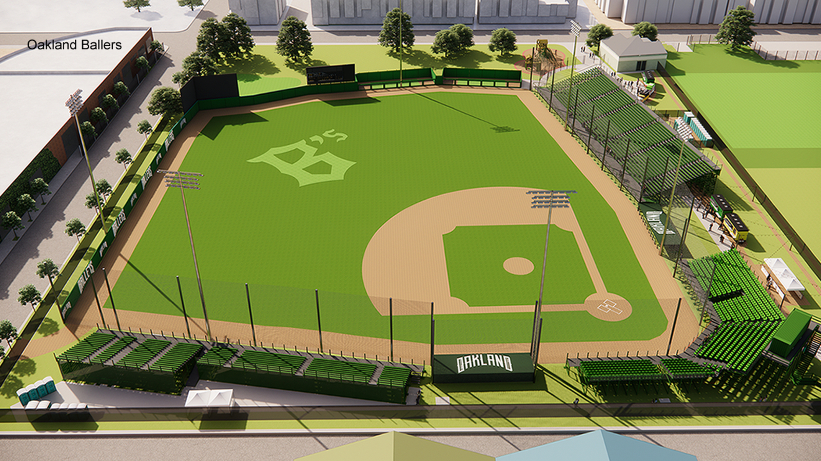 Minor League Baseball Oakland Ballers unveil renderings of planned 1.
