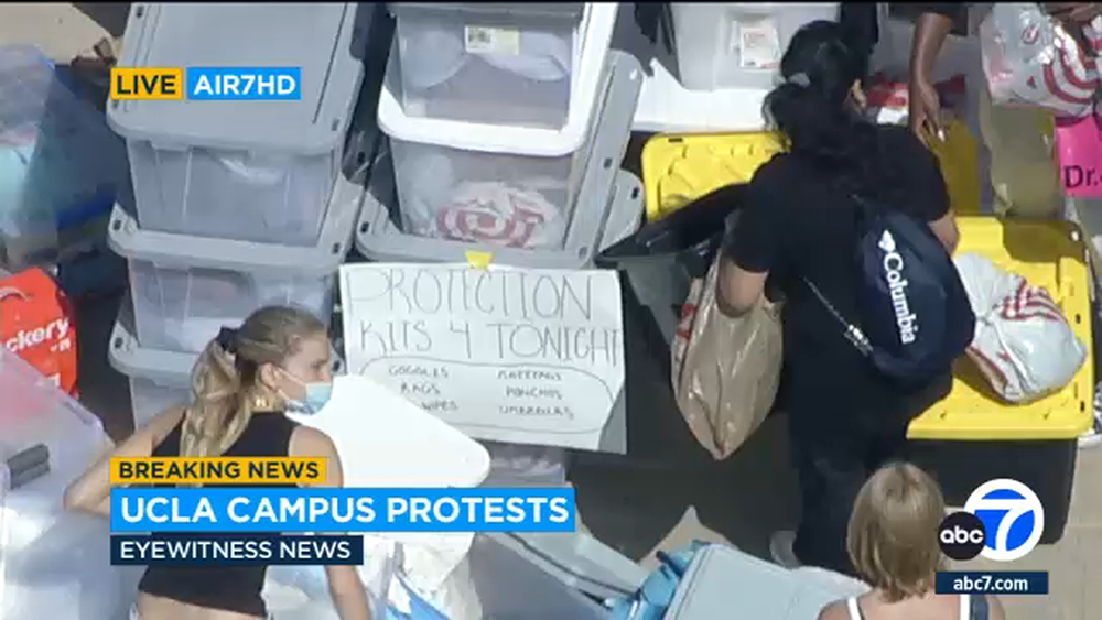 UCLA protesters staying camped on campus, preparing for more unrest