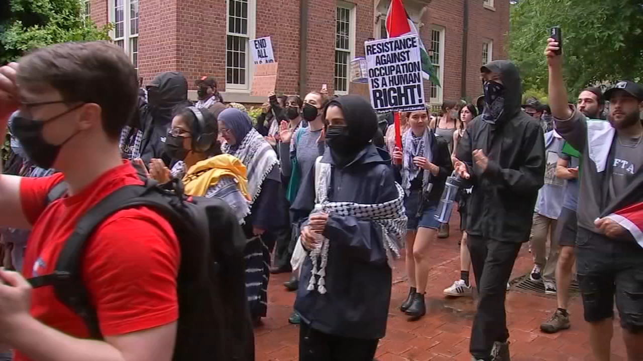 Protesters gather for Pro-Palestinian rally, march