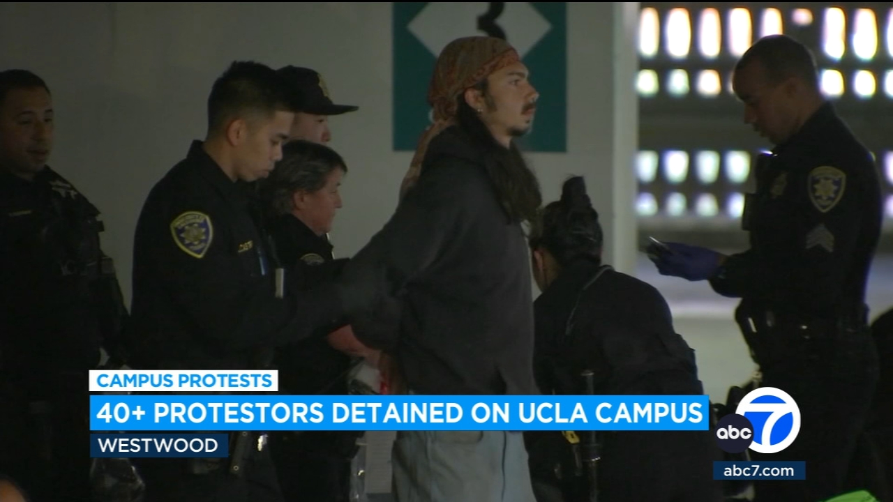 43 protesters arrested inside UCLA parking structure, police say