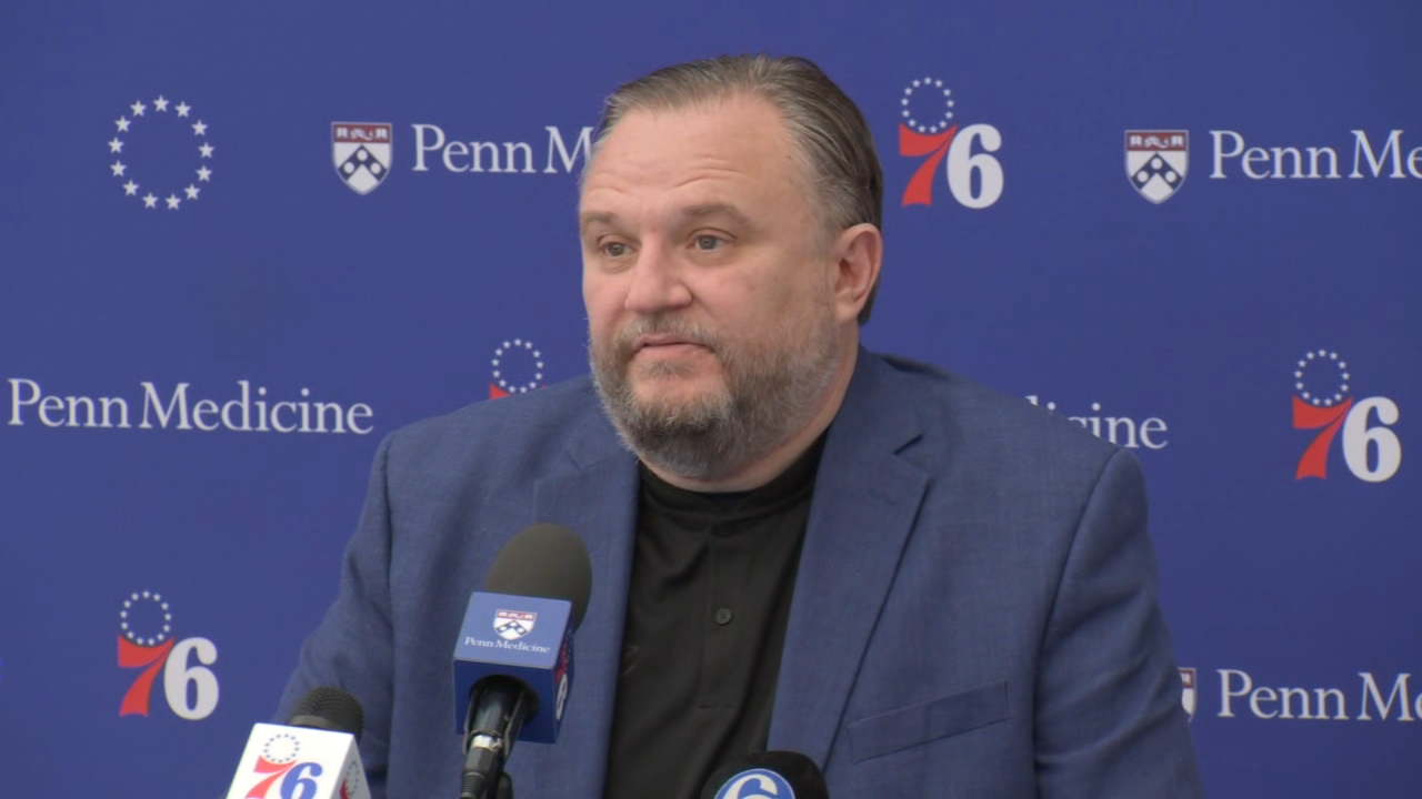 76ers president Daryl Morey holds an end-of-season news conference 