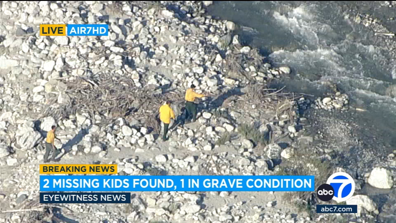 2 kids, ages 4 and 2, rescued after being swept away in creek in IE