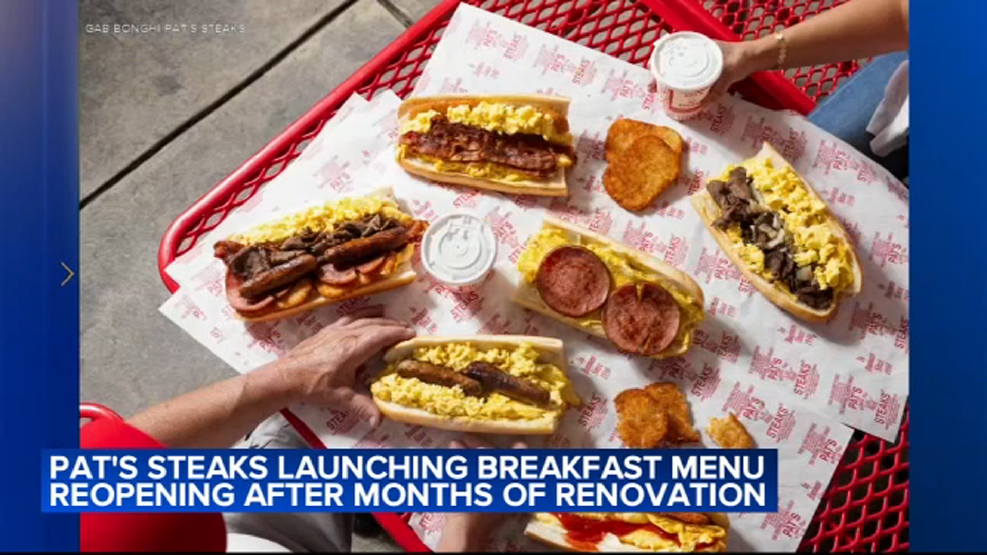 Philly's iconic Pat's King of Steaks reopens with new menu items