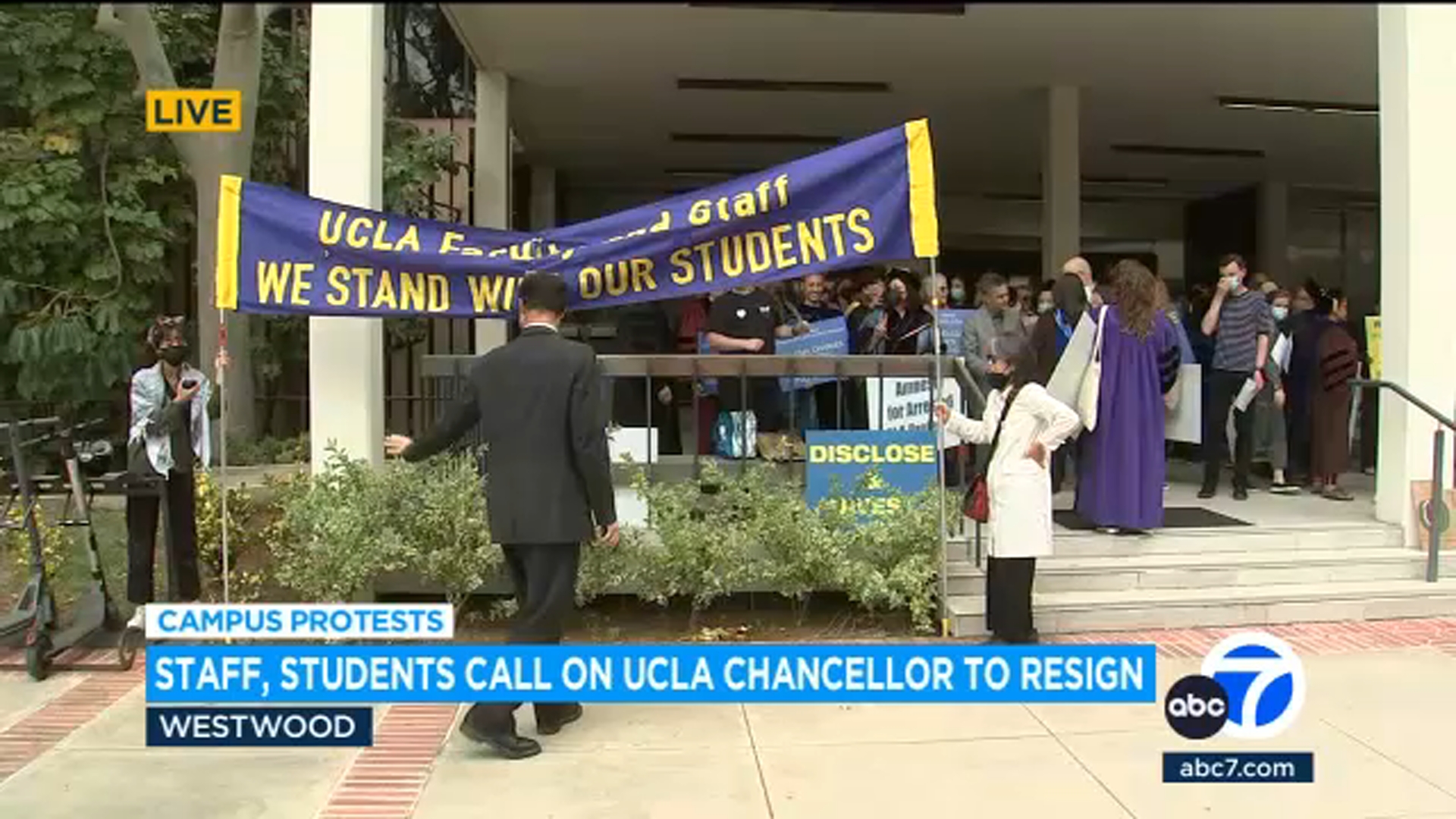 Staff, students call on UCLA Chancellor Gene Block to resign 
