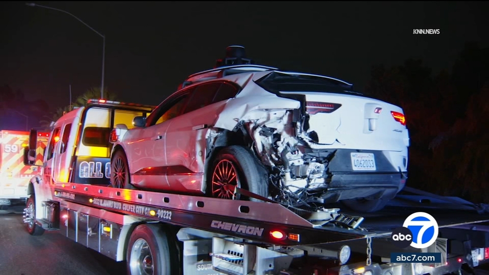 Waymo vehicle involved in crash on 10 Freeway