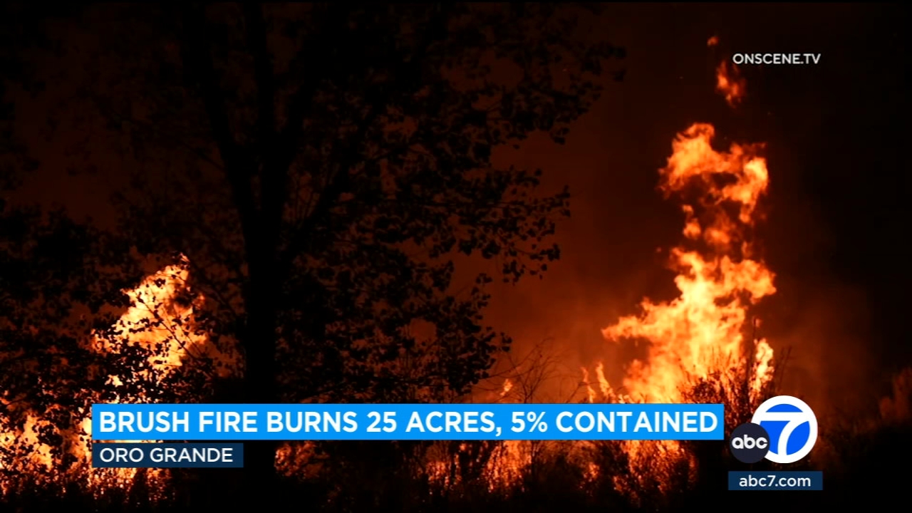 Brush fire in San Bernardino County reduced to 25 acres
