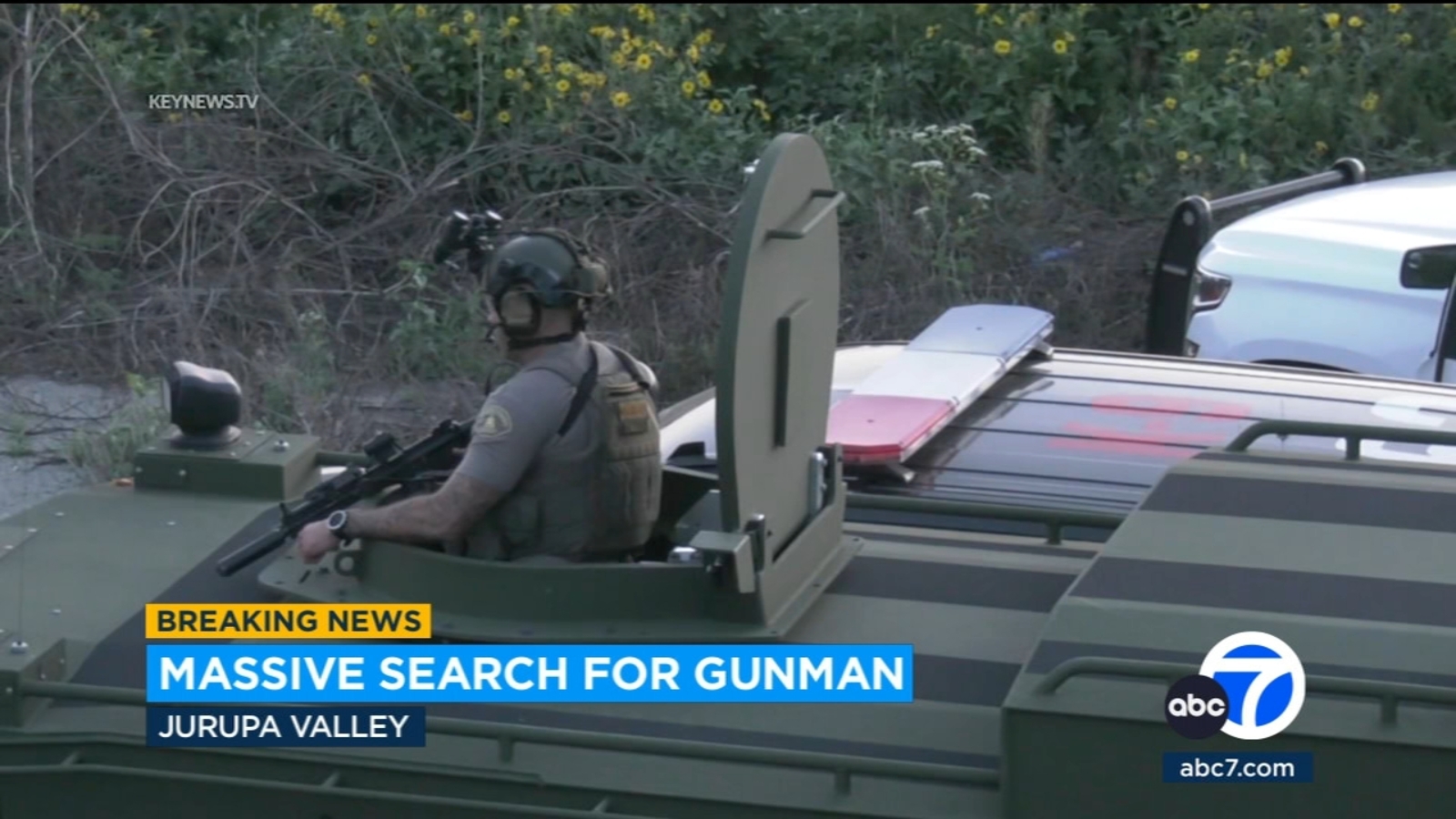 Jurupa Valley gunman sought after shooting at Riverside County deputy