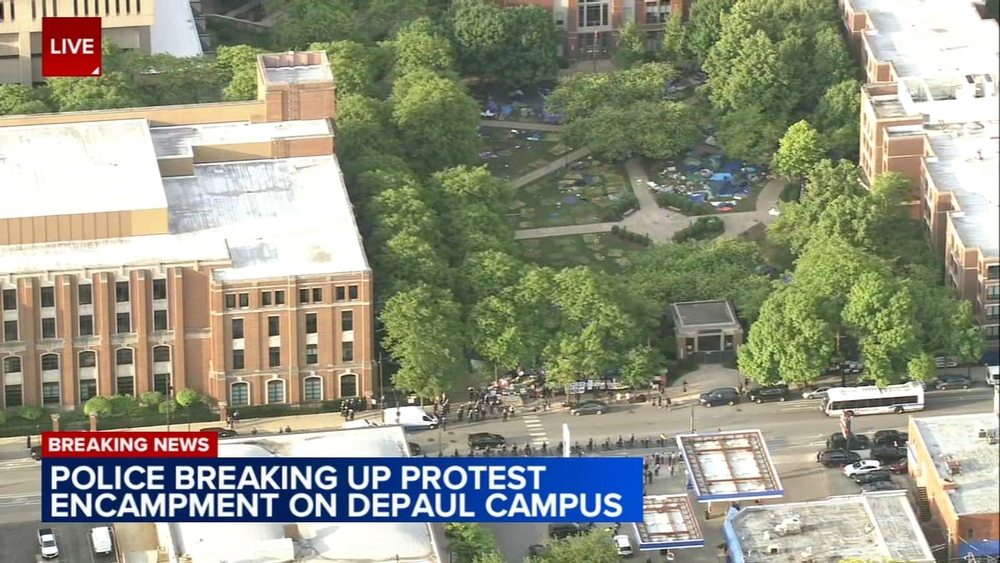 DePaul closes green spaces after removing pro-Palestinian encampment