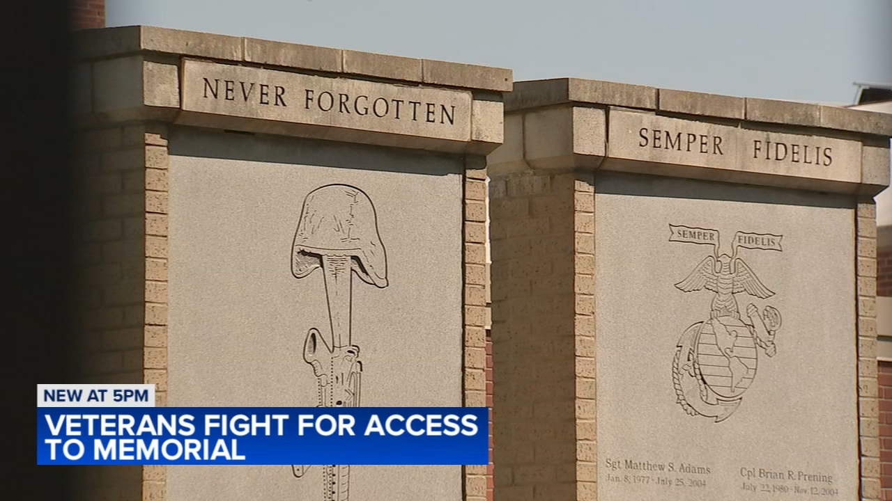 Veterans call for access to NW Side memorial used as migrant shelter