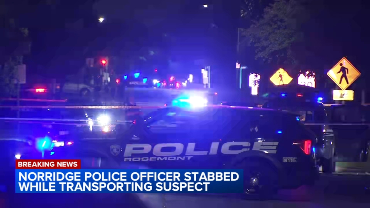Norridge officer stabbed while taking man to police station: officials