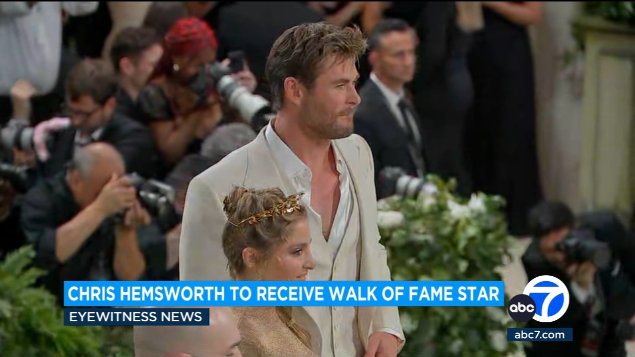 Chris Hemsworth honored with star on Hollywood Walk of Fame