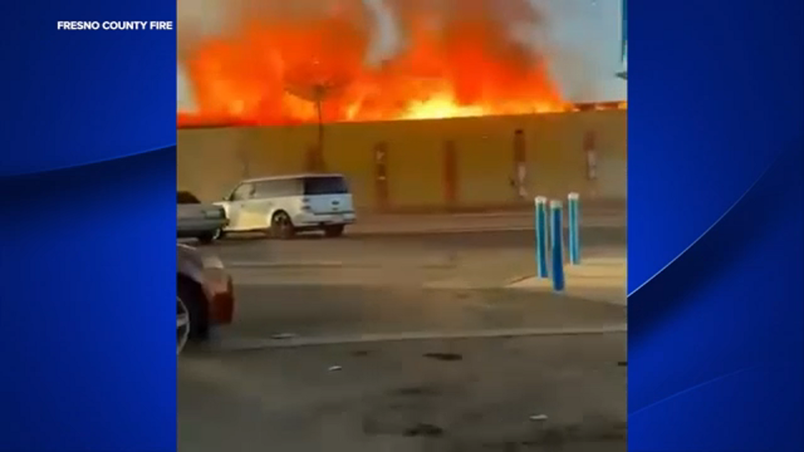 Crews battle fire at abandoned building in Huron
