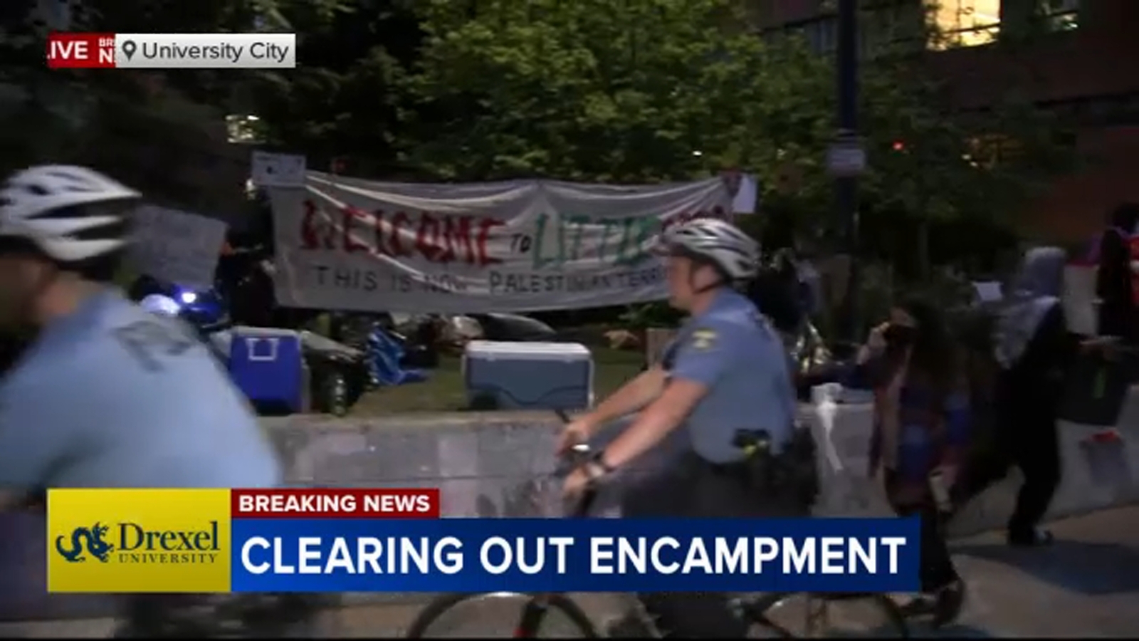 Pro-Palestinian protesters at Drexel University clear out encampment as ...