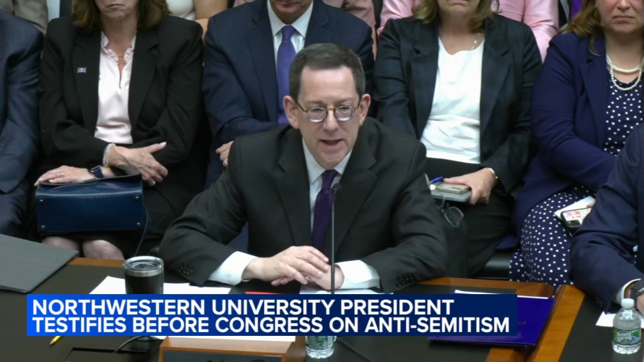 NU president testifies before Congress on alleged antisemitism