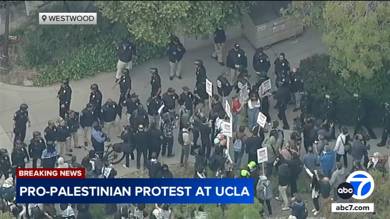 Protesters take to UCLA campus as chancellor testifies before Congress