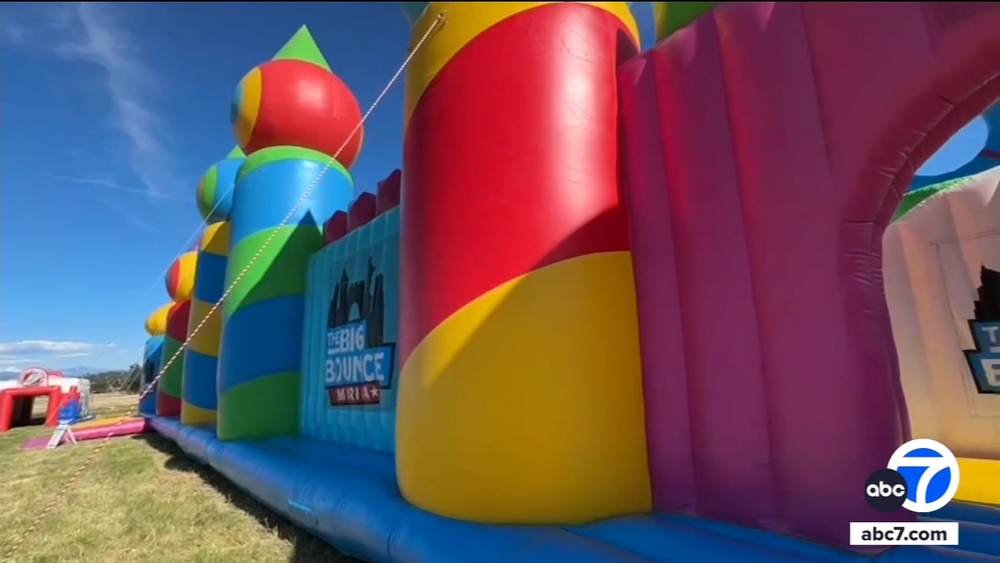 Massive bounce house arrives in California in tour across country